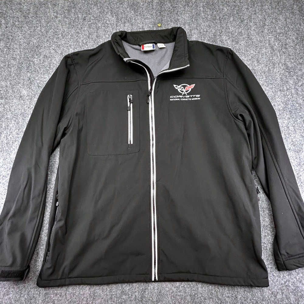 Clique Corvette National Museum Softshell Jacket XL Black Full Zip Fleece Lined